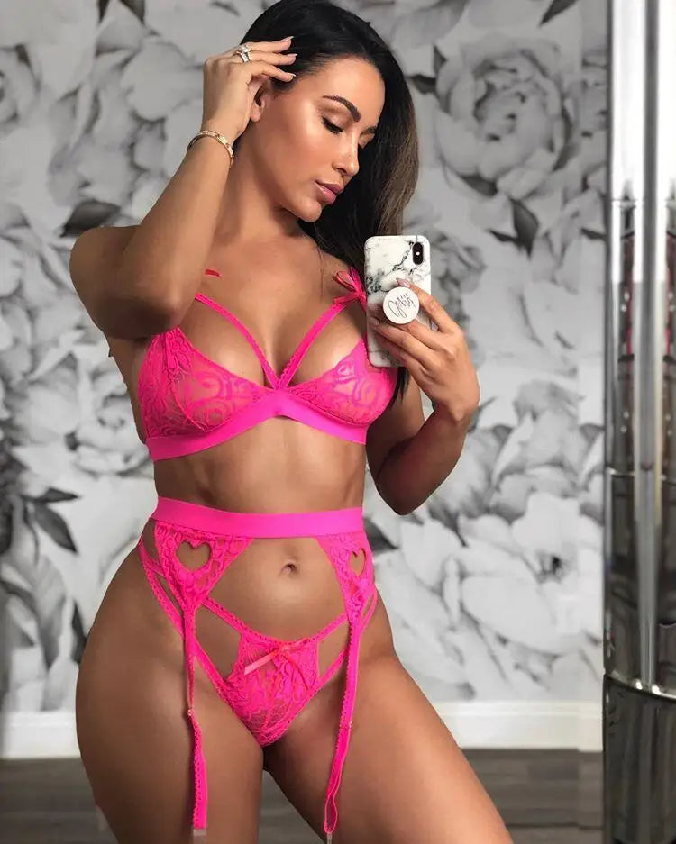 Hosey Classic Lace Bra & Panty Set