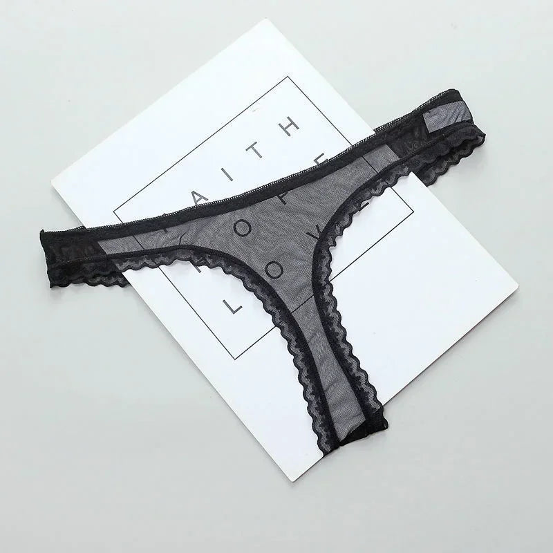 Hosey Sheer Lace Thong Panties