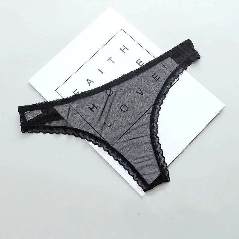 Hosey Sheer Lace Thong Panties