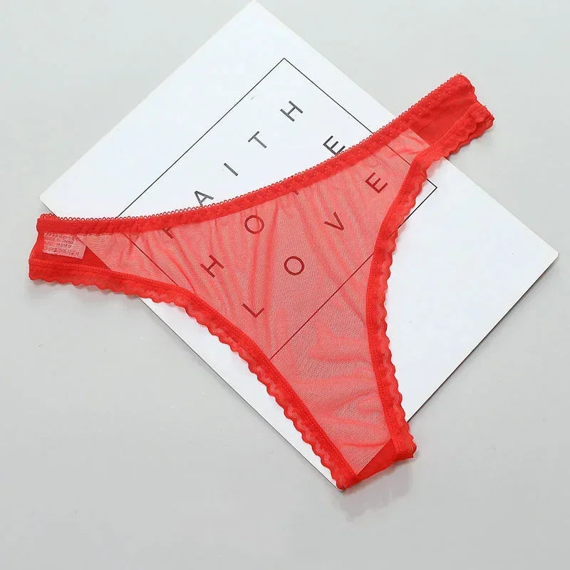 Hosey Sheer Lace Thong Panties