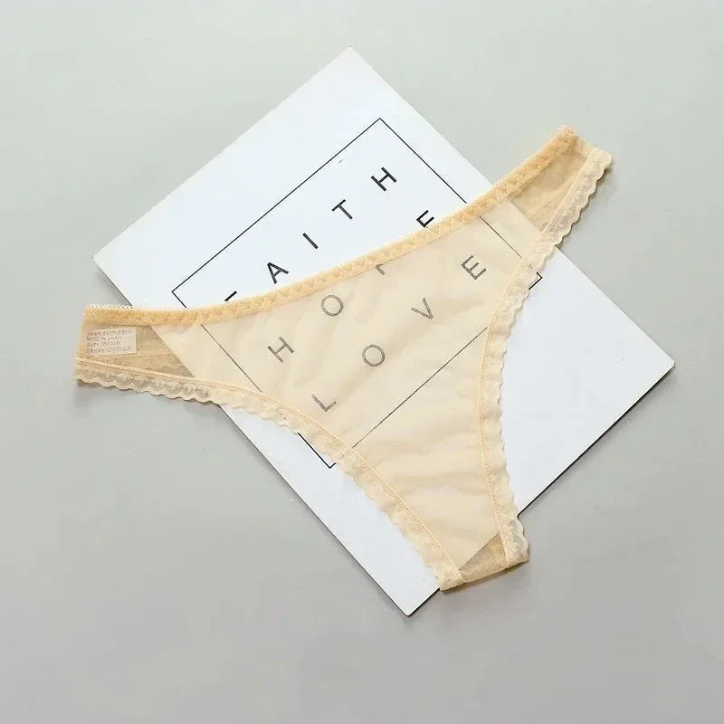 Hosey Sheer Lace Thong Panties