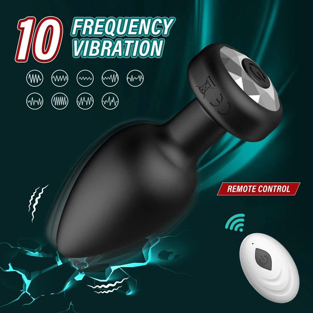Hosey 10-Speed Remote Vibrating Plug