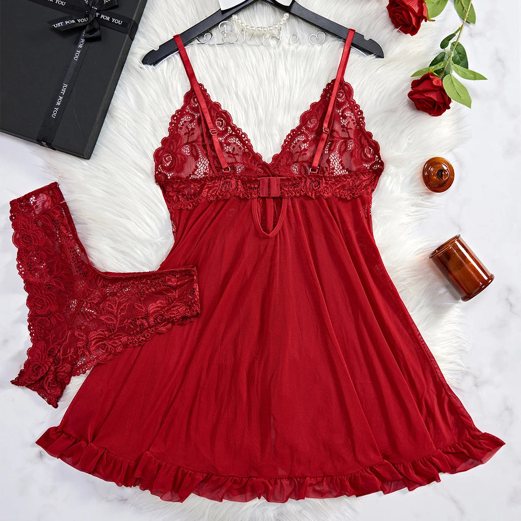 Hosey Sheer Lace Nightdress
