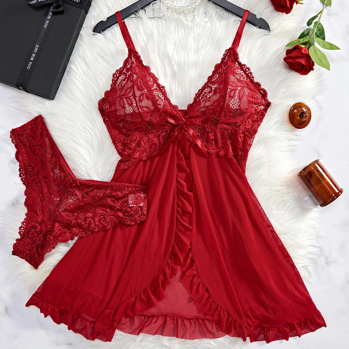 Hosey Sheer Lace Nightdress